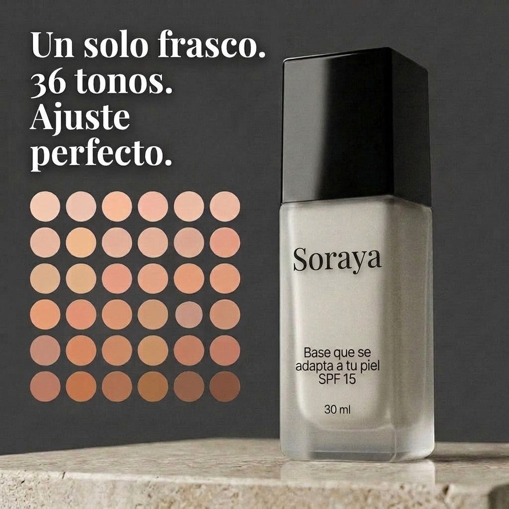 Base de maquillaje que se adapta a tu tono de piel Soraya