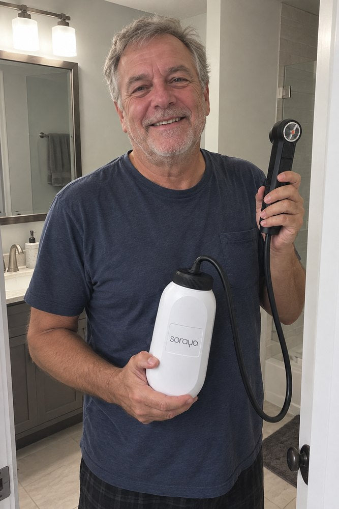 Customer photo with the Soraya portable bidet
